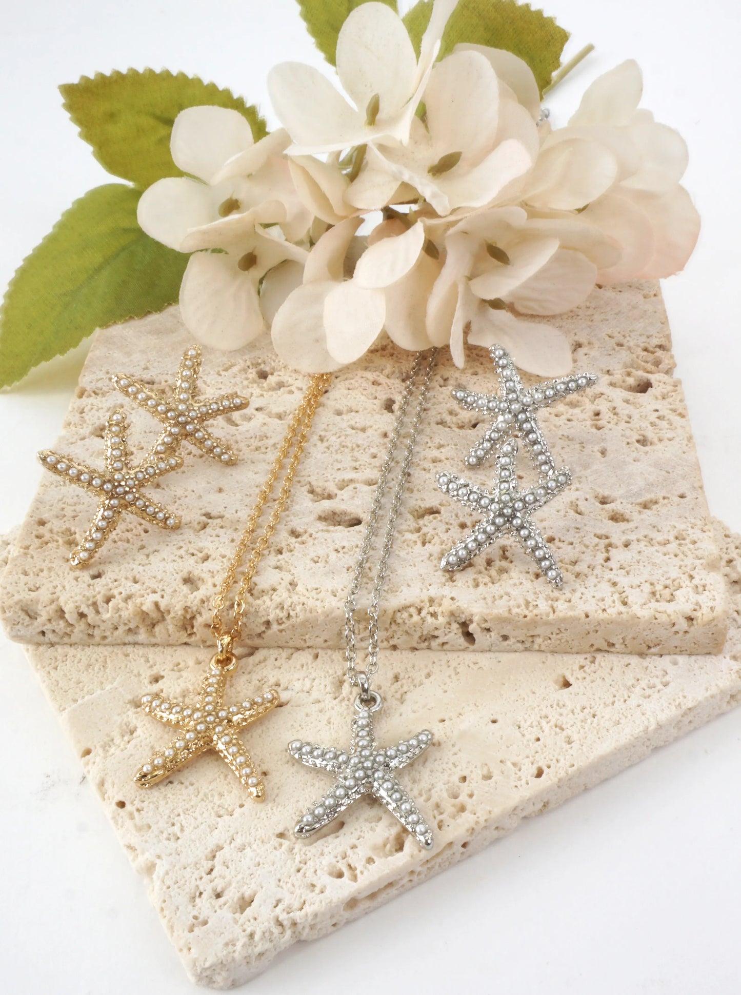 Starfish Pendant Textured Necklace
