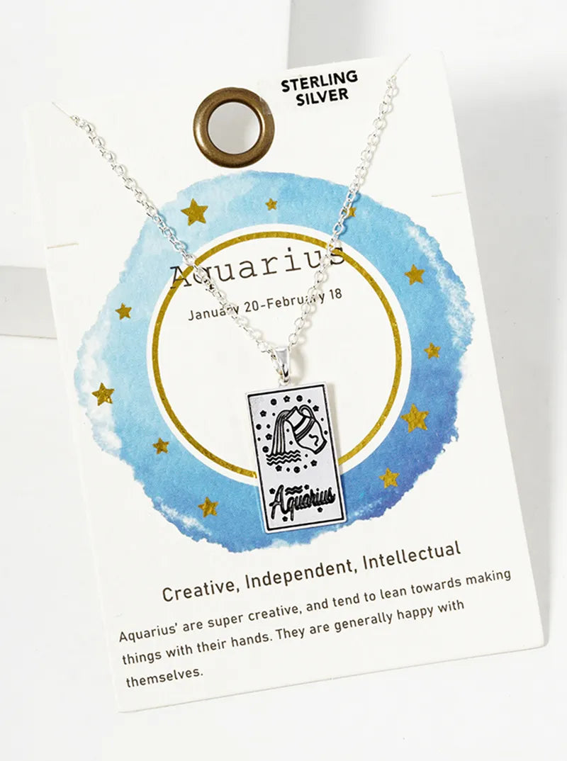 Sterling Silver Zodiac Constellation Necklace