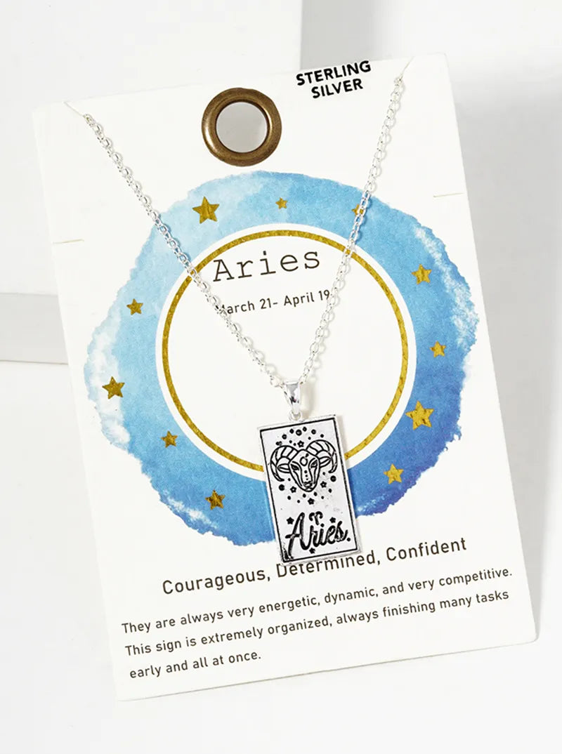 Sterling Silver Zodiac Constellation Necklace