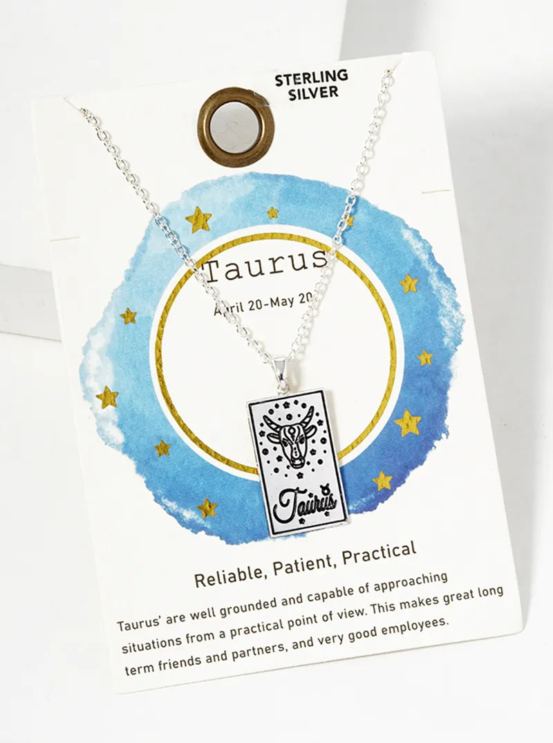 Sterling Silver Zodiac Constellation Necklace