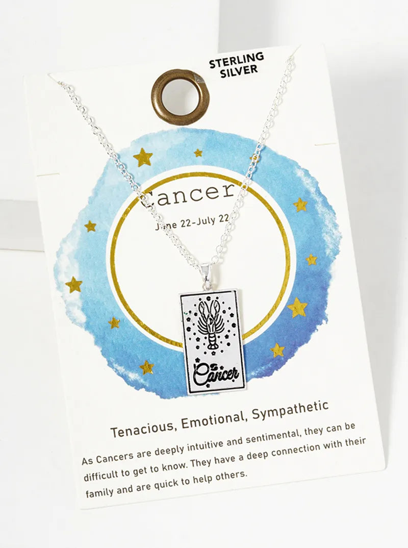 Sterling Silver Zodiac Constellation Necklace
