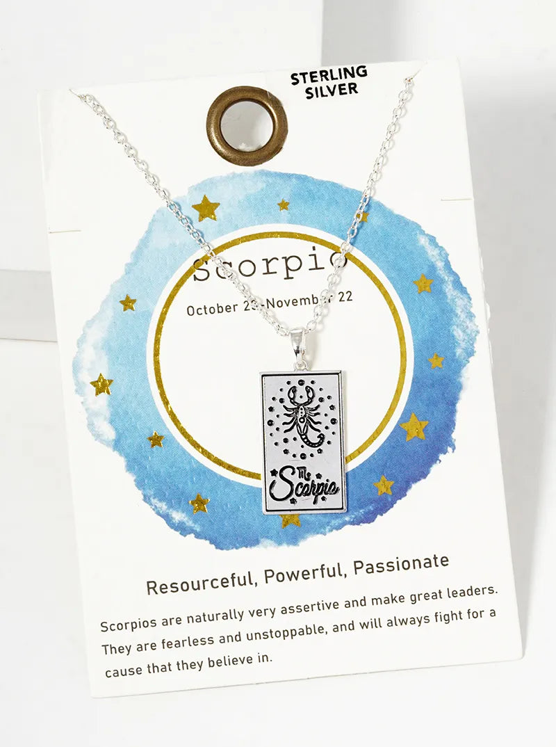 Sterling Silver Zodiac Constellation Necklace