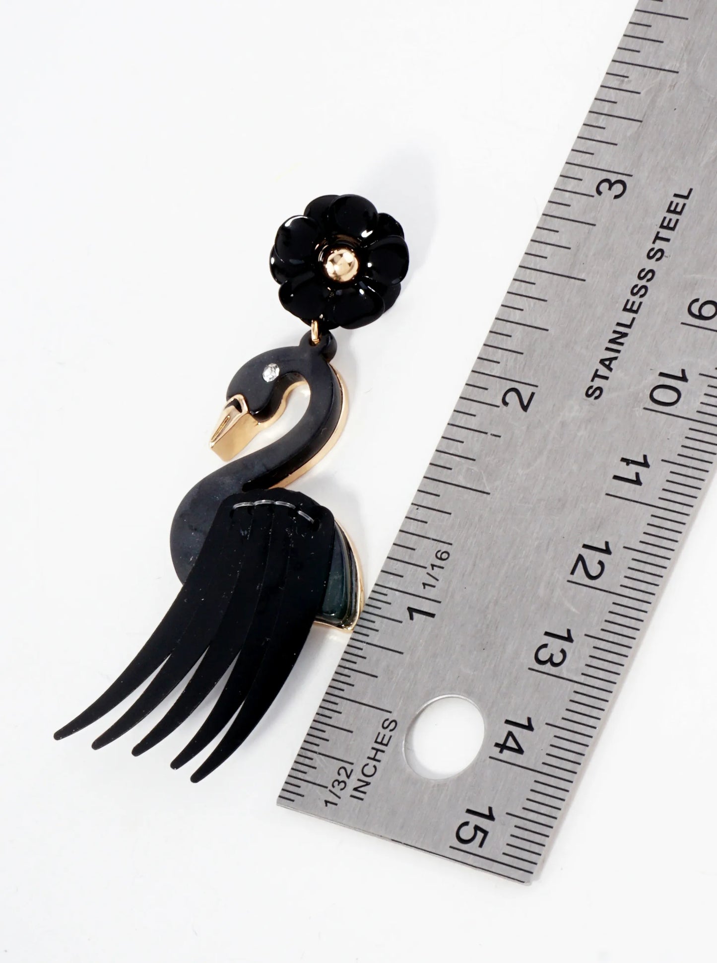 Stylishly Adorned Wings Tropical Bird Statement Earrings