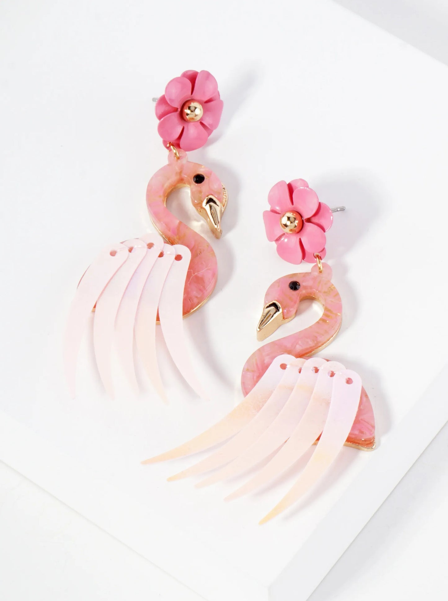 Stylishly Adorned Wings Tropical Bird Statement Earrings