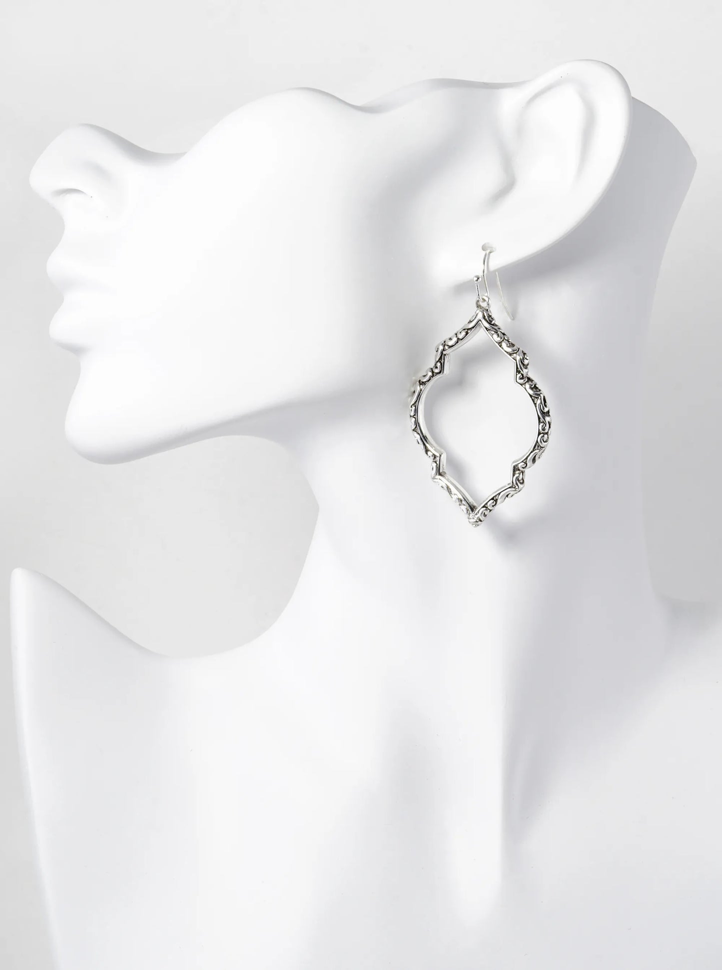 Tailored Cutout Quatrefoil Dangle Earrings