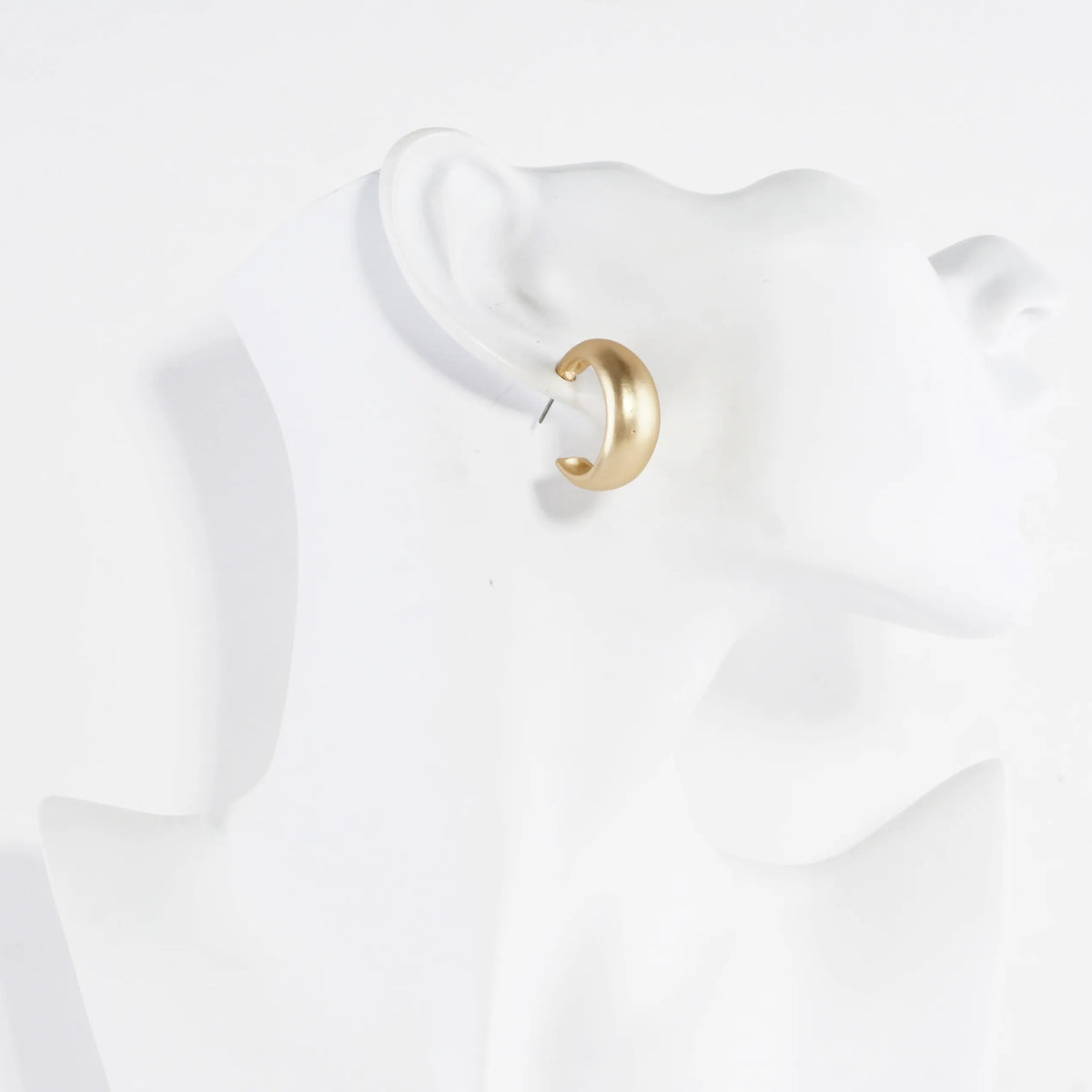 Tapered Dome Chunky Hoop Earrings
