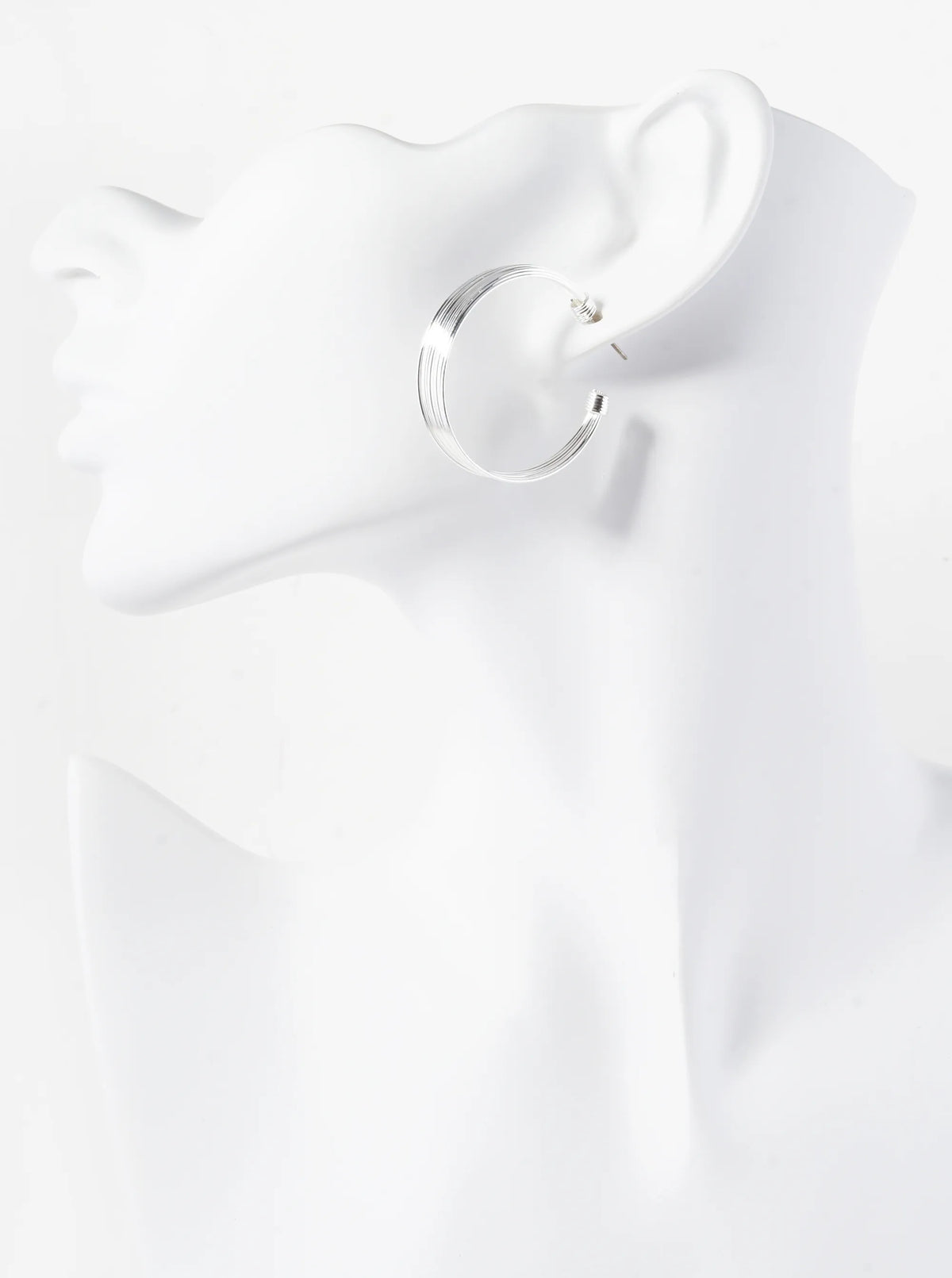 Tapered Multi Wire 35mm Hoop Earrings