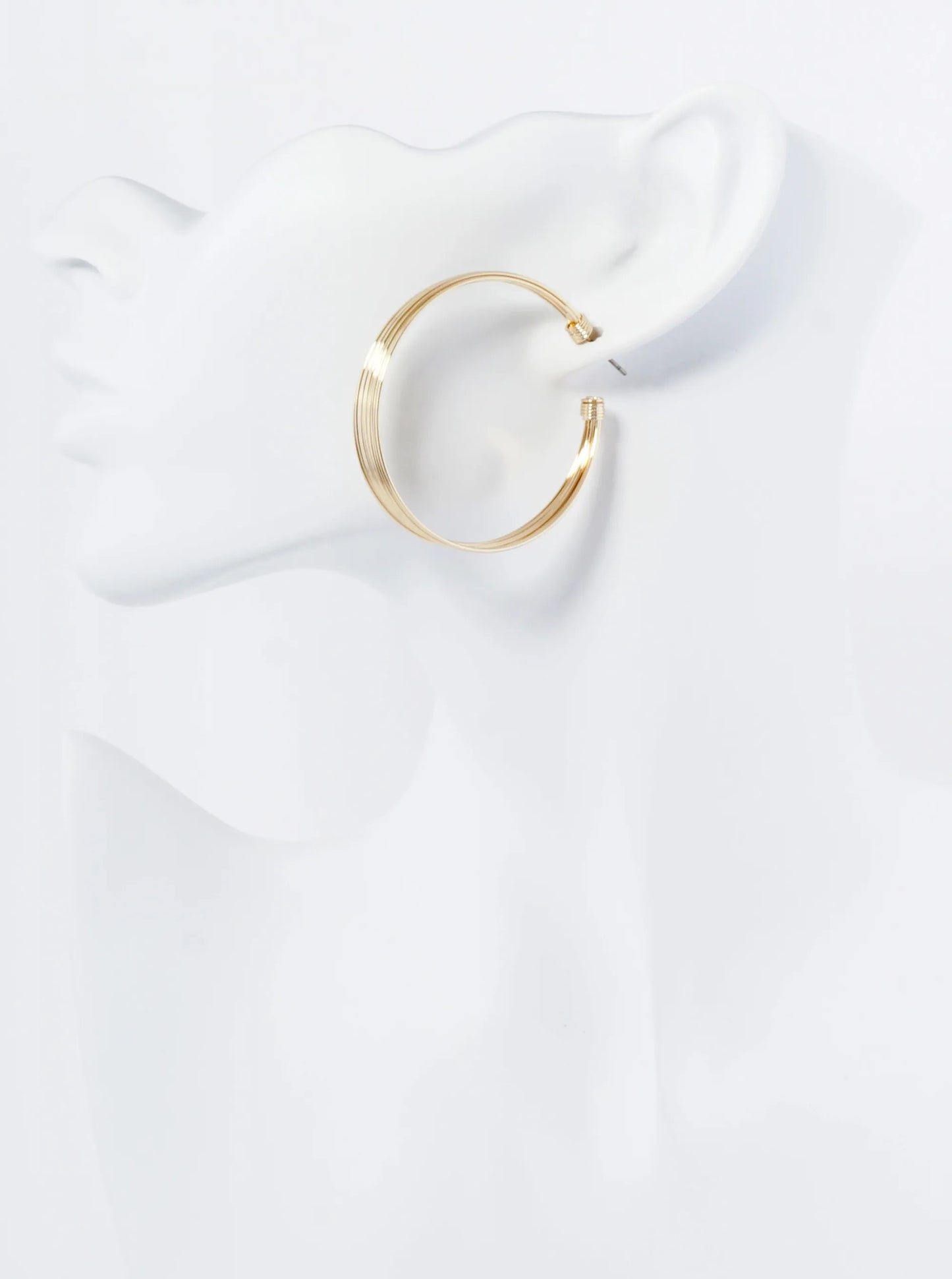 Tapered Multi Wire 45mm Hoop Earrings