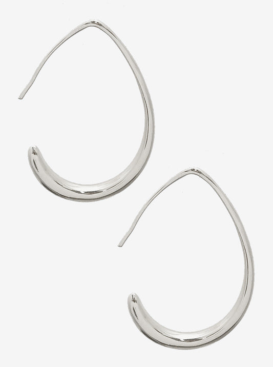 Tapered Teardrop Minimalist Polished Brass Earrings