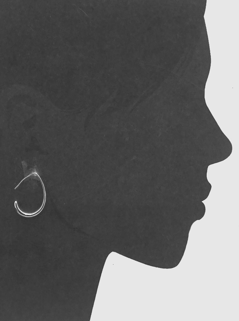 Tapered Teardrop Minimalist Polished Brass Earrings