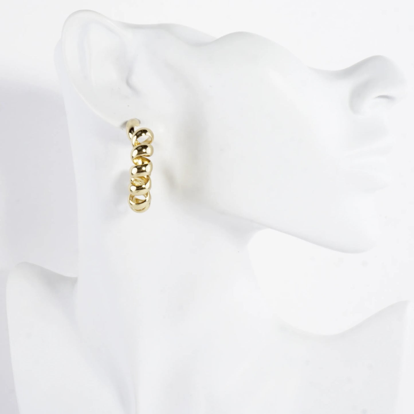 Tele-ties Brass Cord Hoop Earrings Large