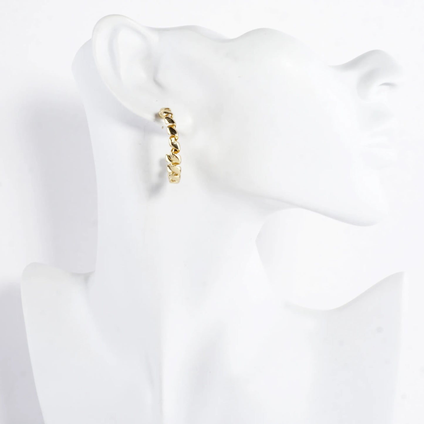 Tele-ties Brass Cord Hoop Earrings Medium