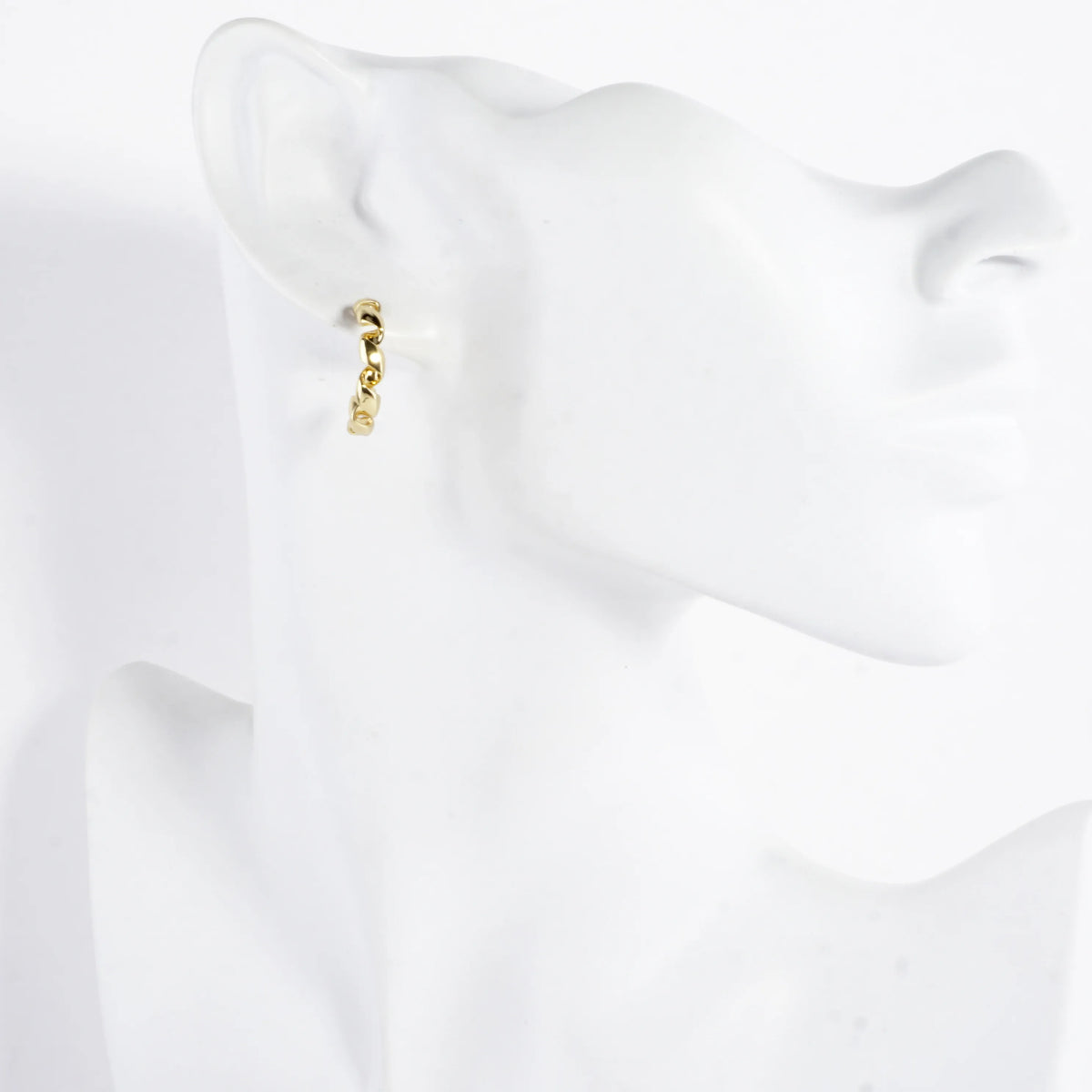 Tele-ties Brass Cord Hoop Earrings Small