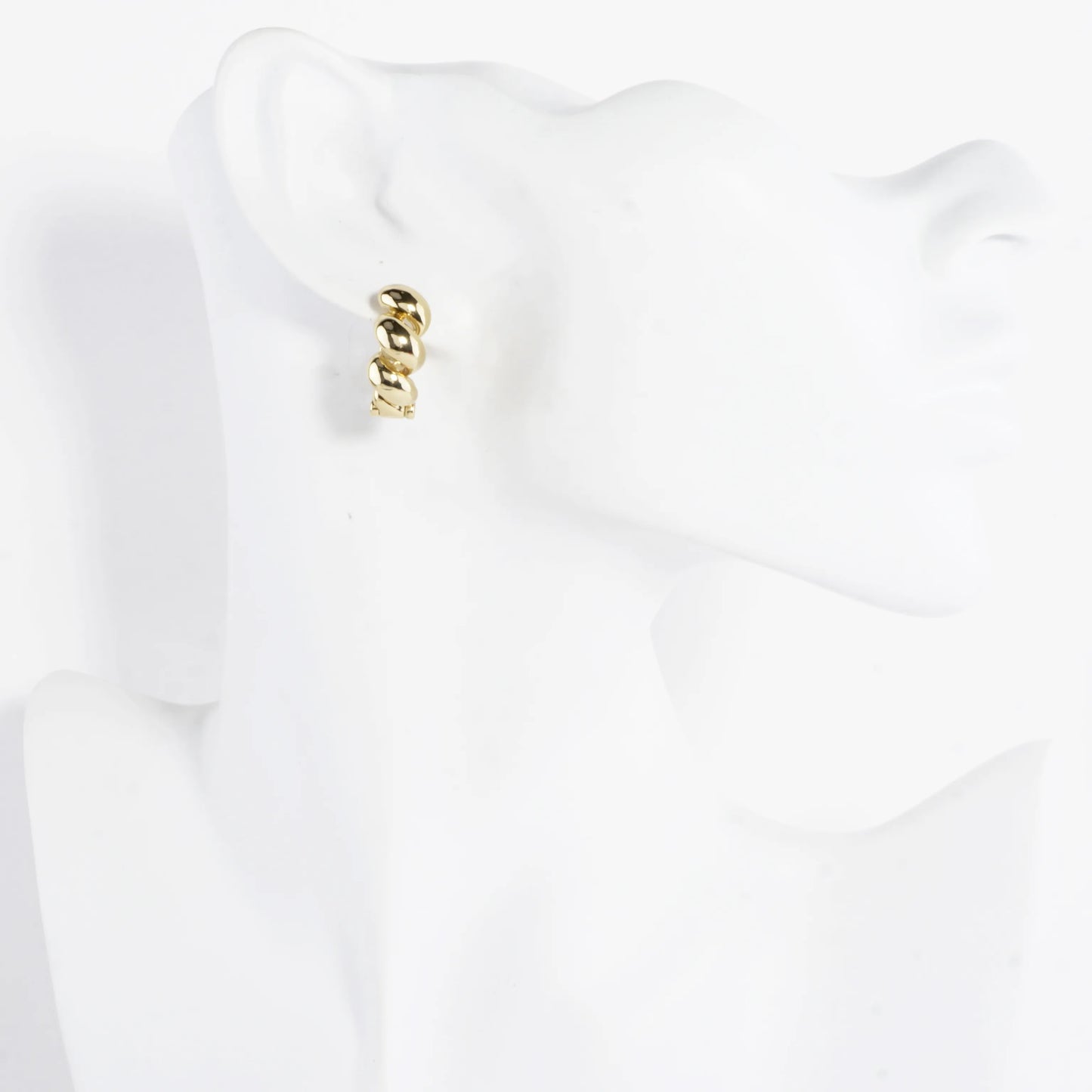 Tele-ties Brass Graduated Cord Hoop Earrings Small
