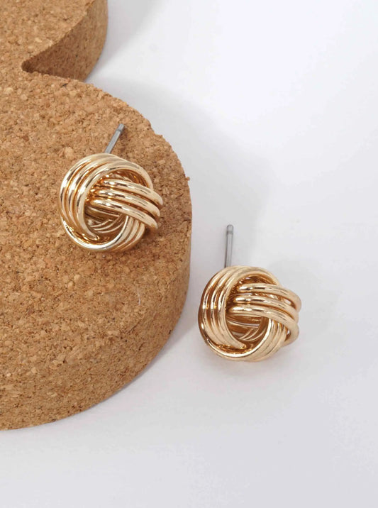 Textured Knot Stud Earrings