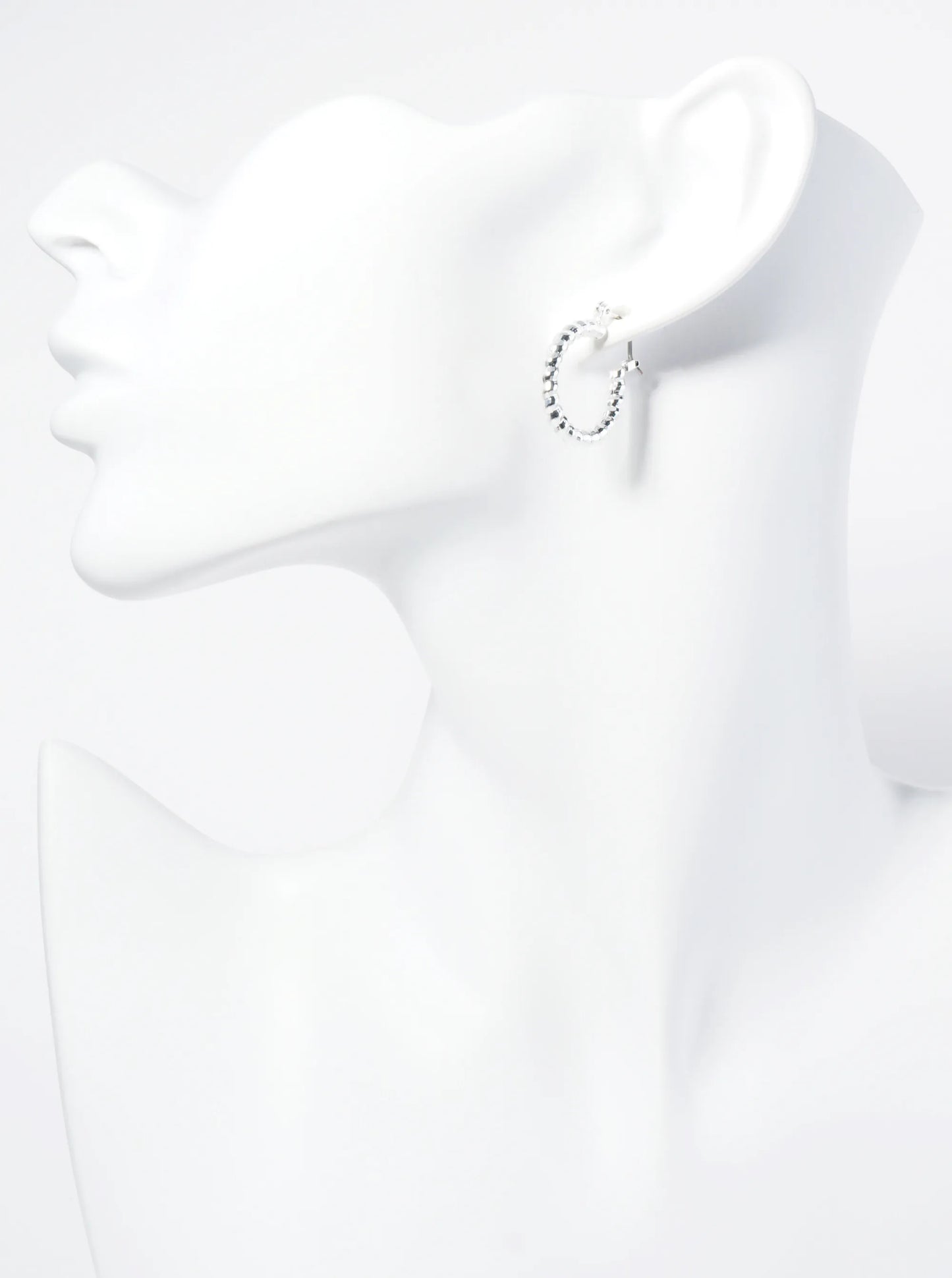 Textured Metal 20mm Hoop Earrings