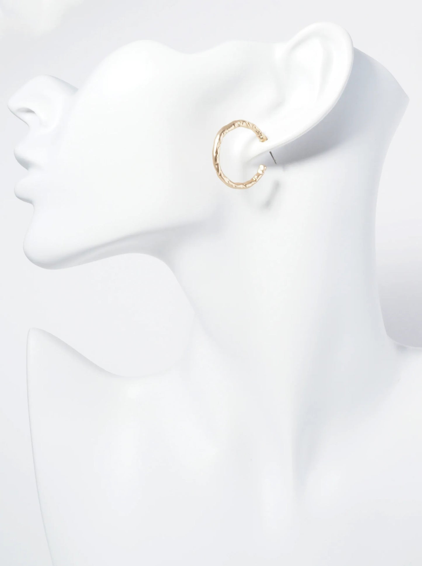 Textured Metal 25mm Hoop Earrings