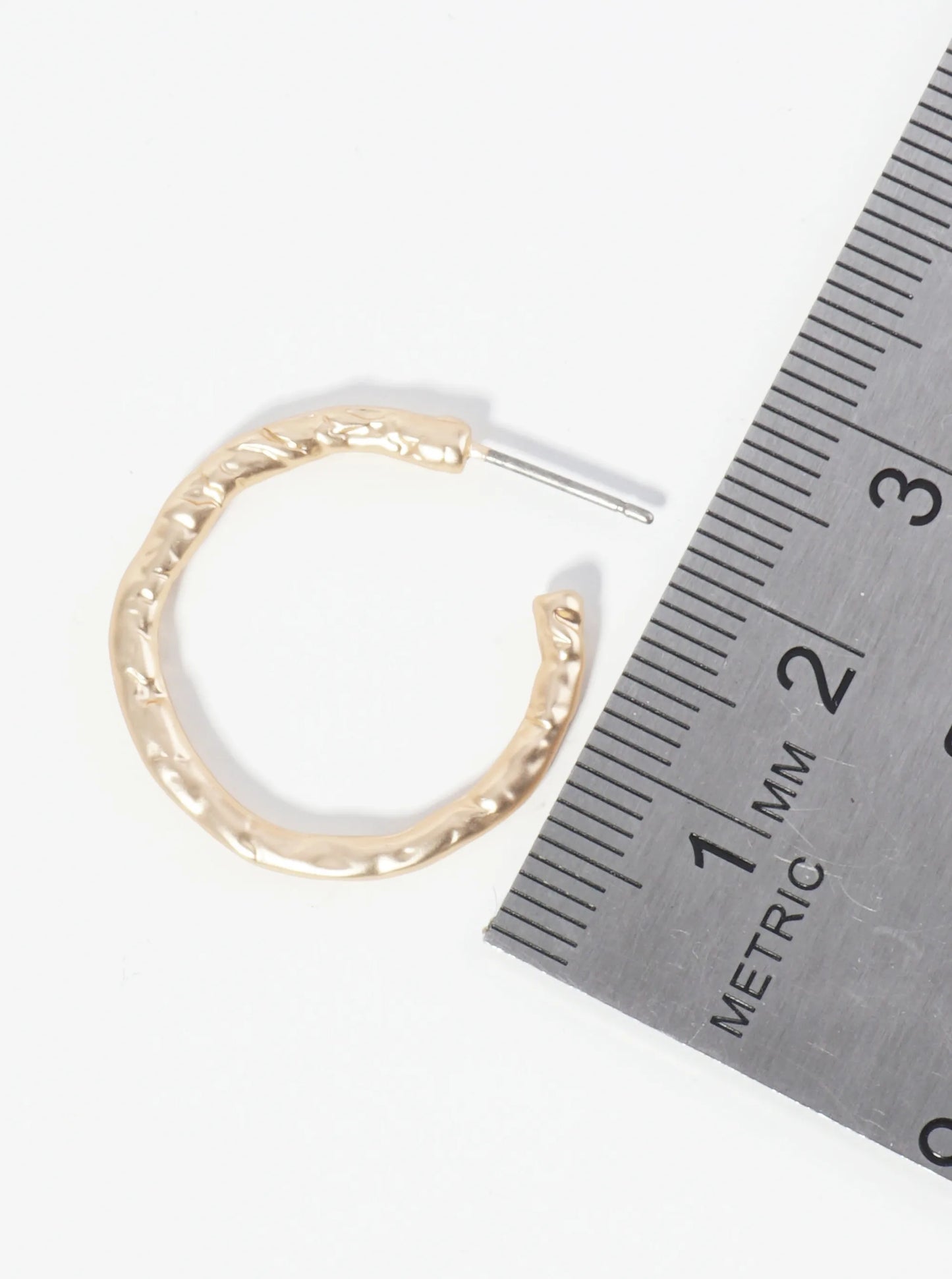 Textured Metal 25mm Hoop Earrings