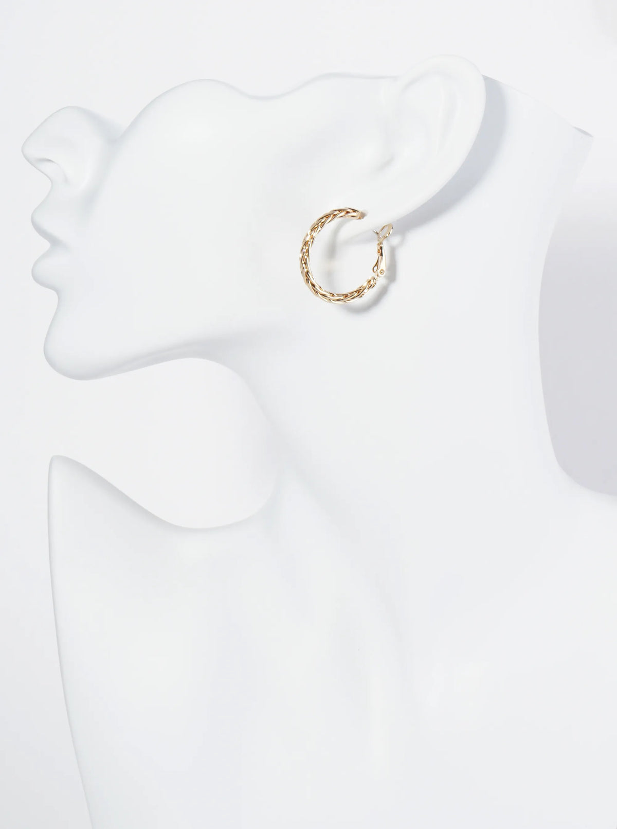 Textured Metal 25mm Metal Hoop Earrings