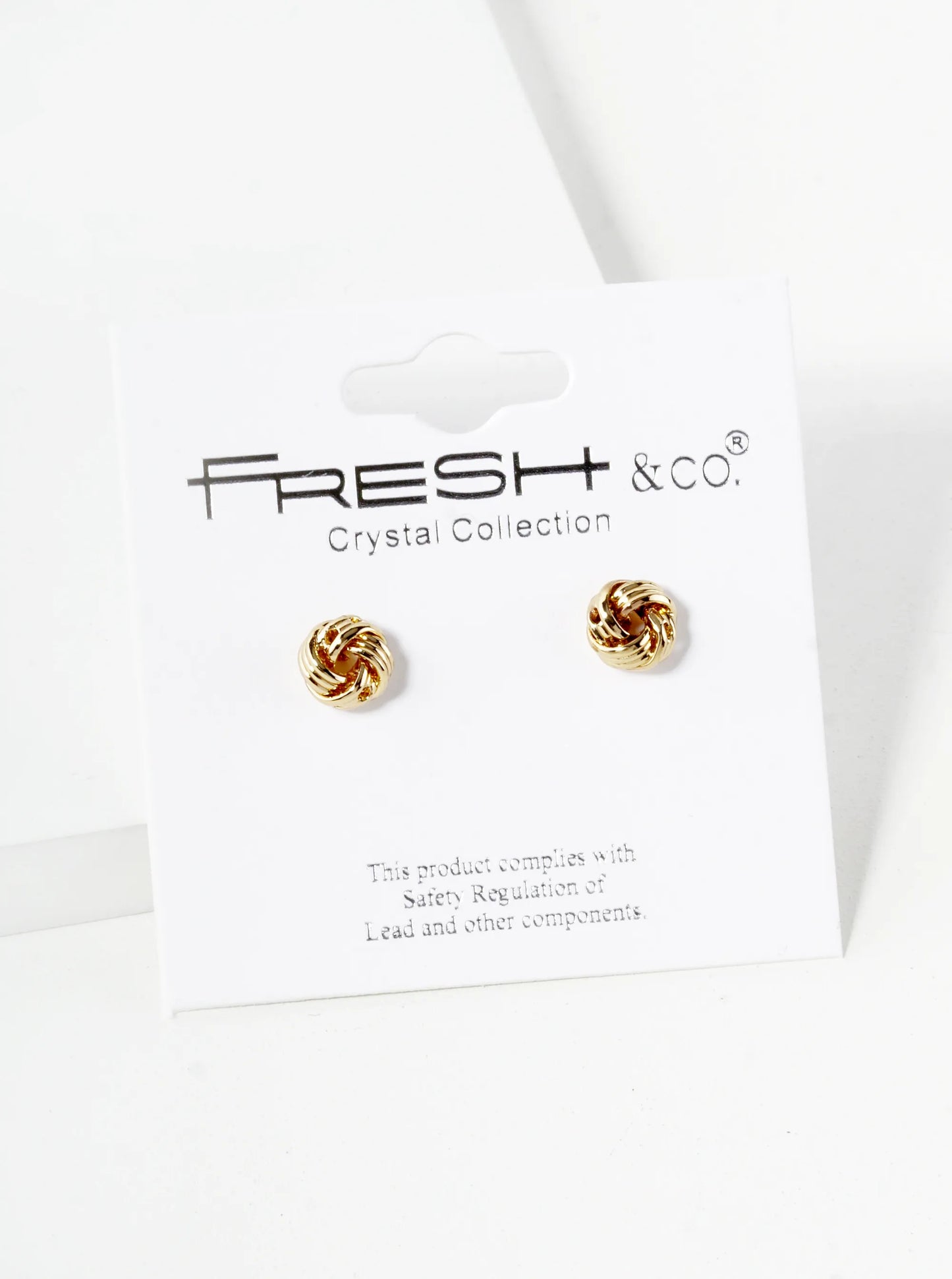 Textured Metal 6mm Dainty Love Knot Stud Earrings
