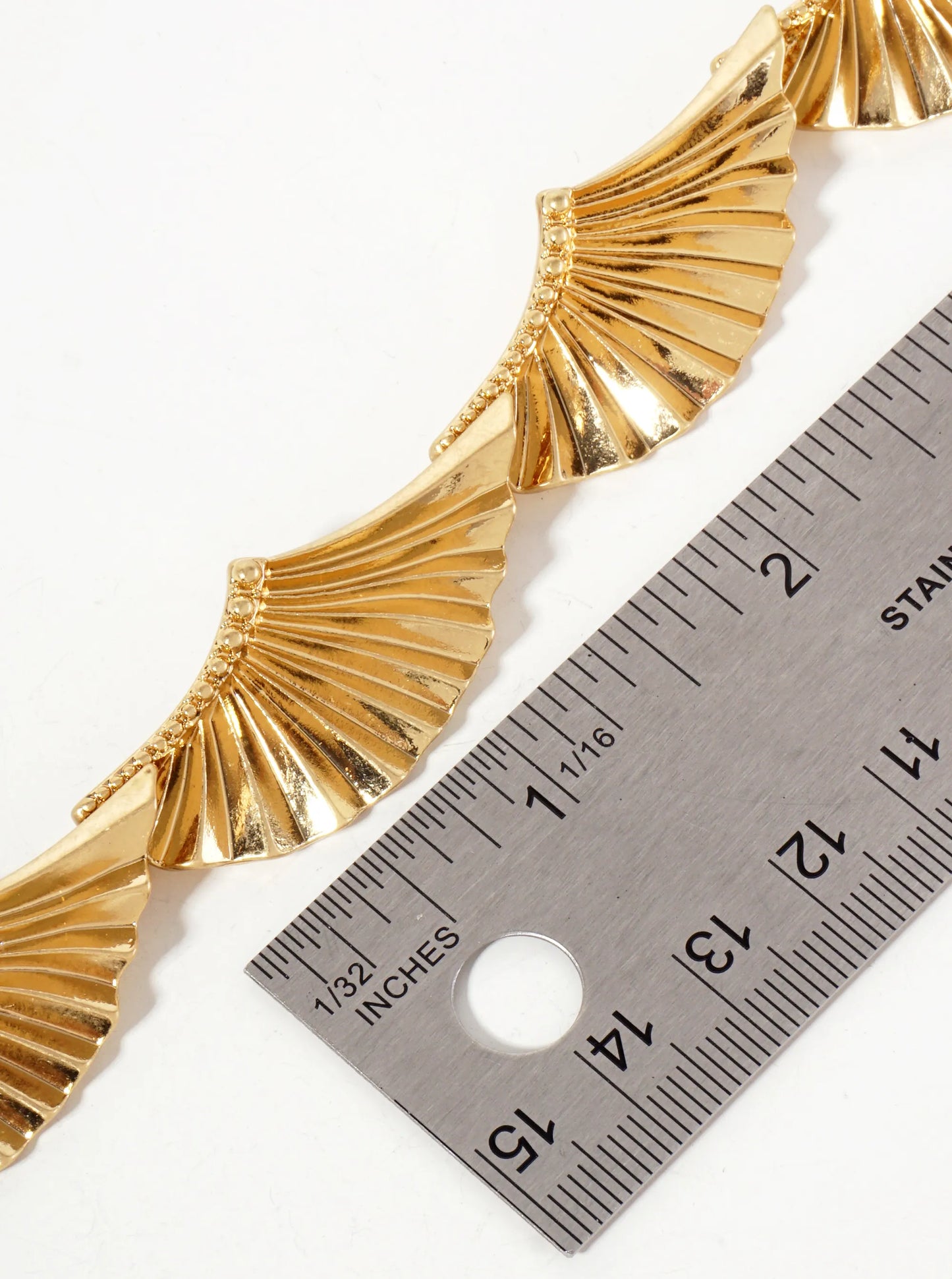 Textured Metal Angels Wings 17-inch Statement Necklace With Toggle-Closure