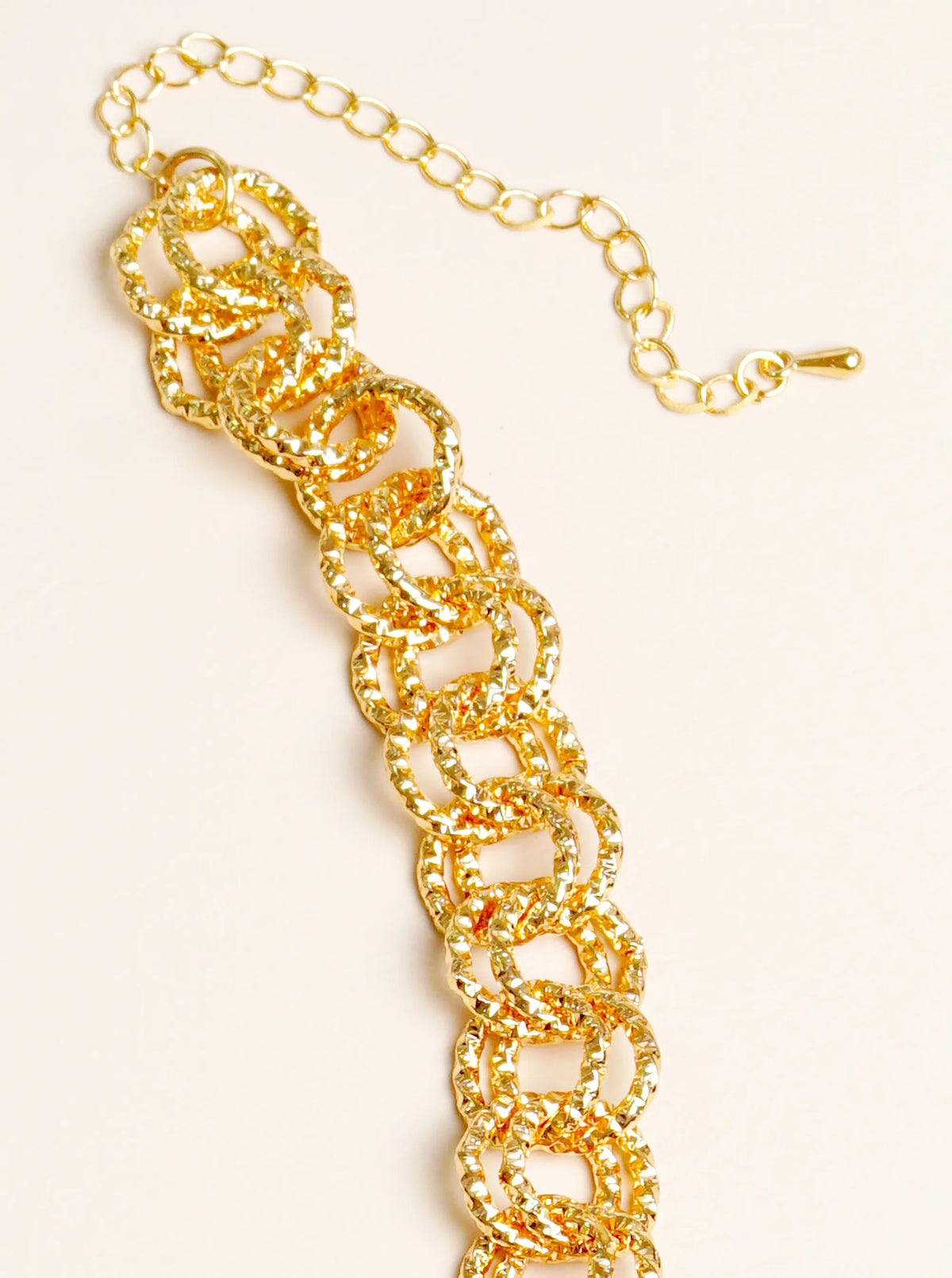 Textured Metal Chino Link Chain 16 Inch Necklace With Earrings Set