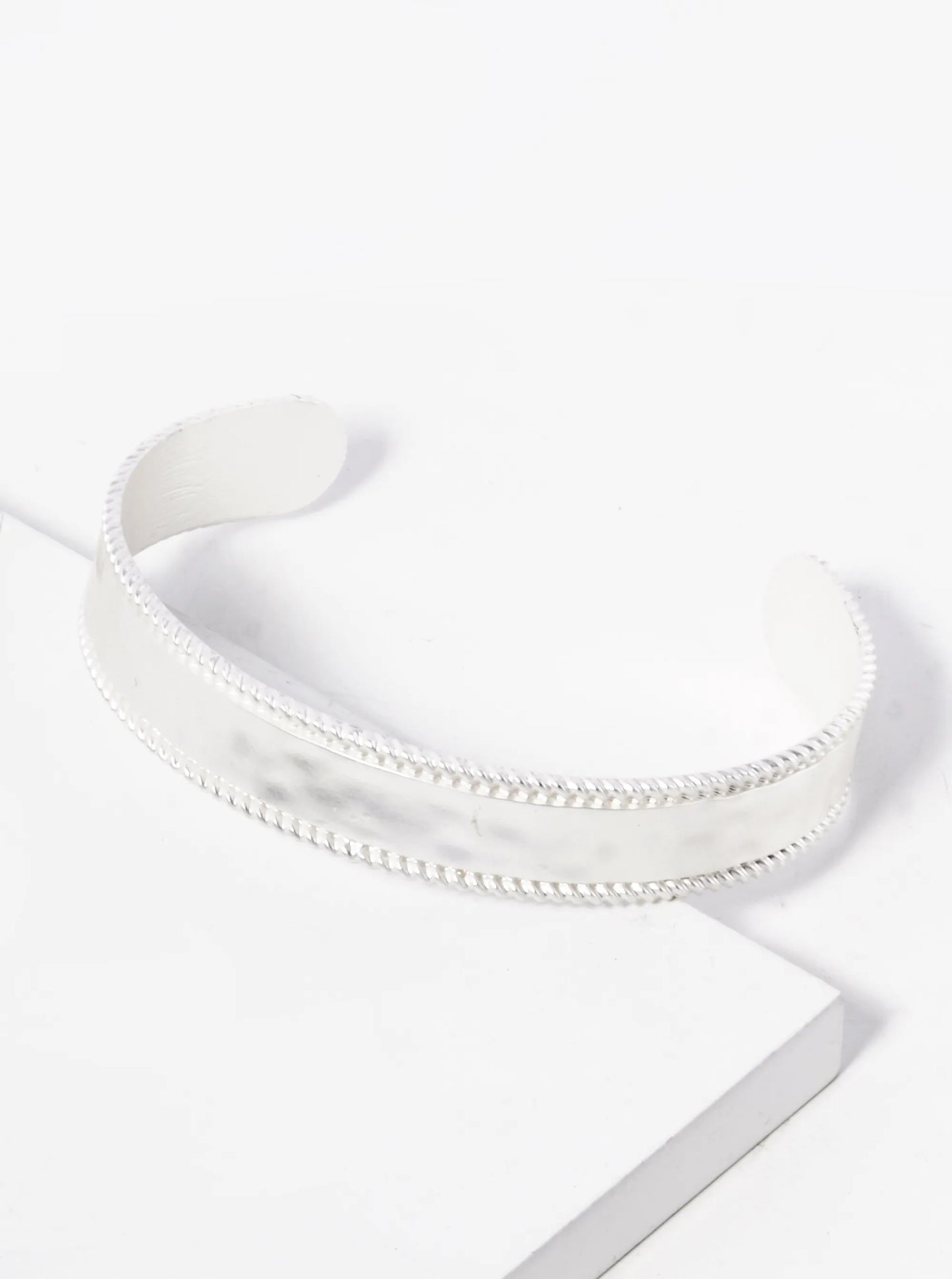 Textured Metal Cuff Bracelet