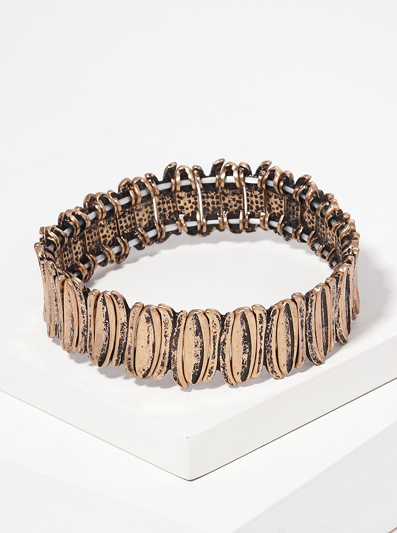 Textured Metal Stretch Bracelet