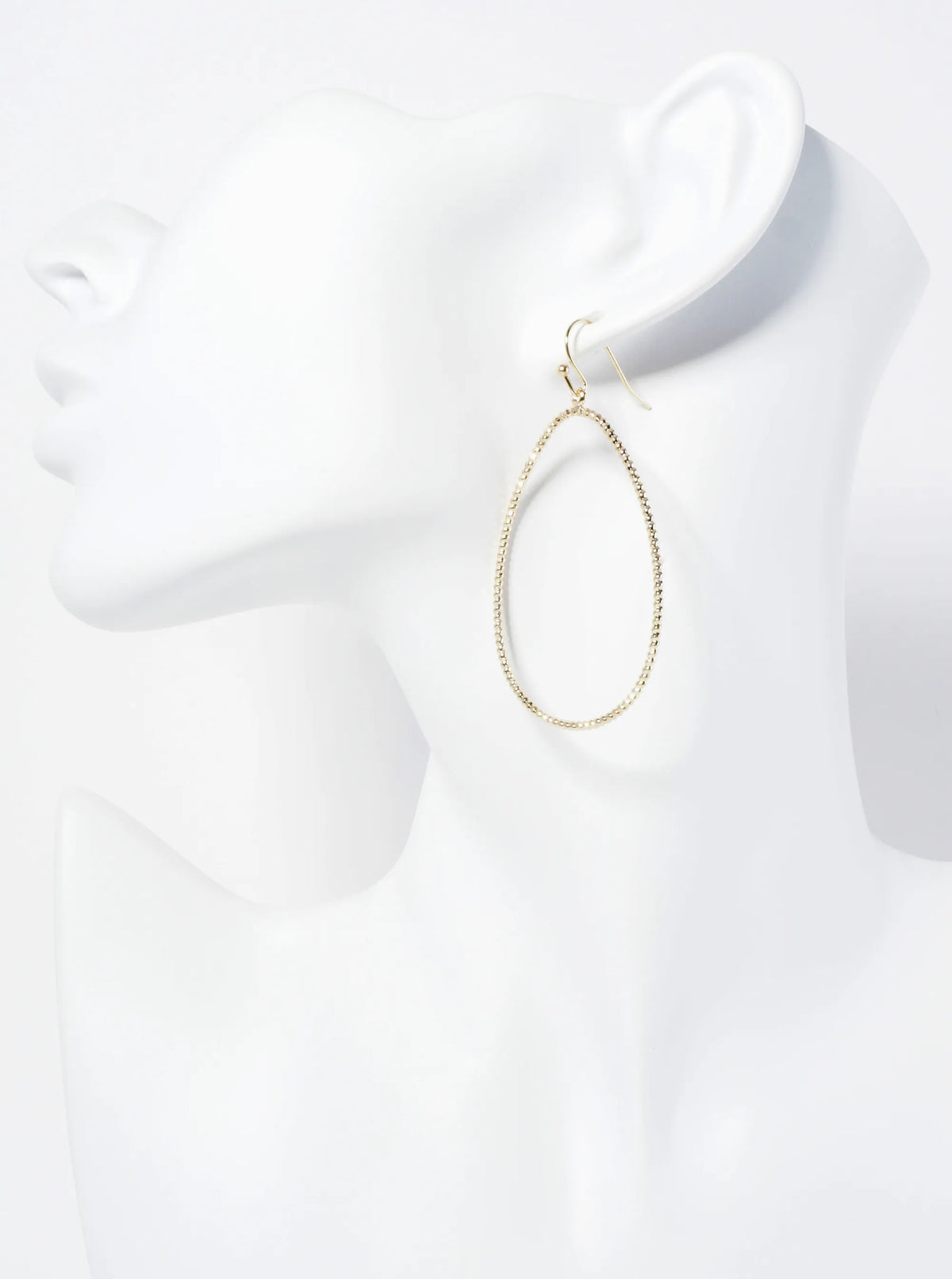 Textured Wire Teardrop Dangle Earrings