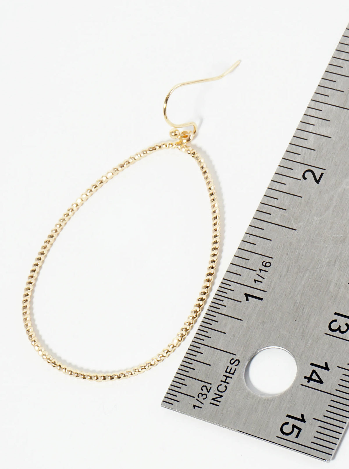 Textured Wire Teardrop Dangle Earrings