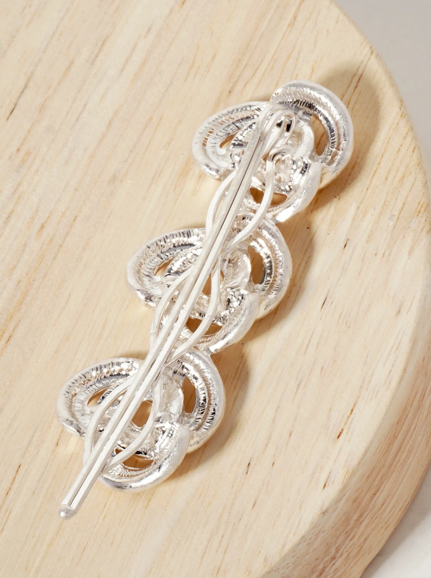 Three Interlocking C-Shaped Design Metal Casting Hair-Pin