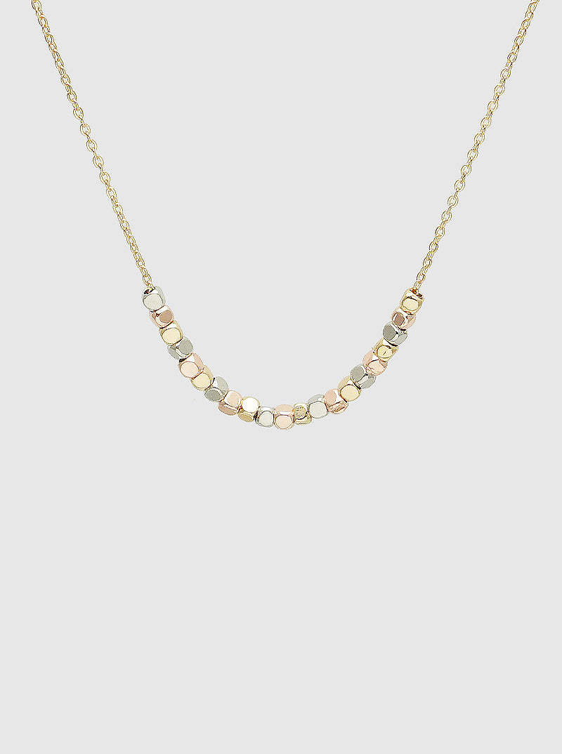 Tiny Metallic Beaded Necklace