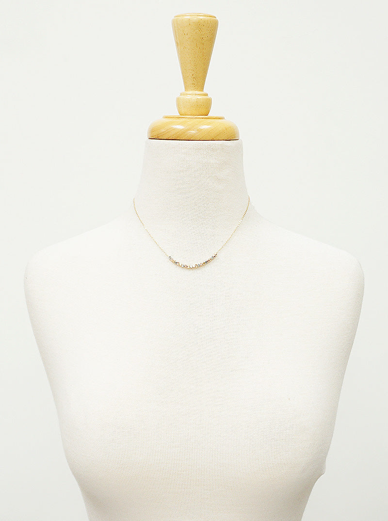 Tiny Metallic Beaded Necklace