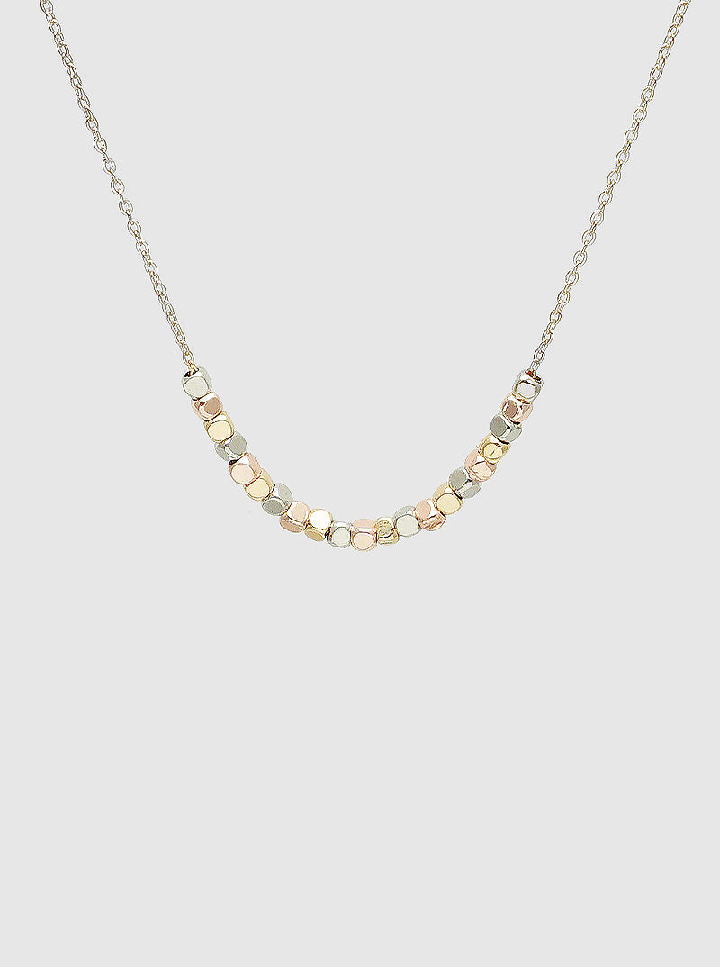 Tiny Metallic Beaded Necklace