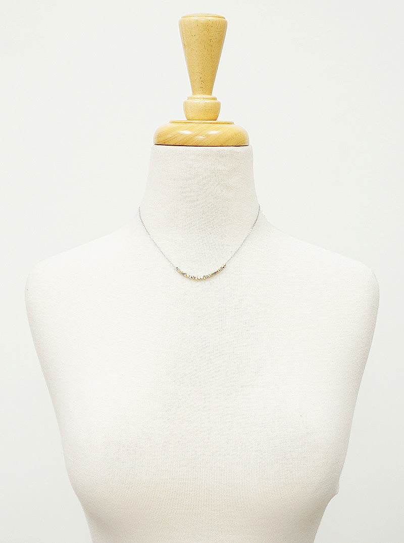 Tiny Metallic Beaded Necklace