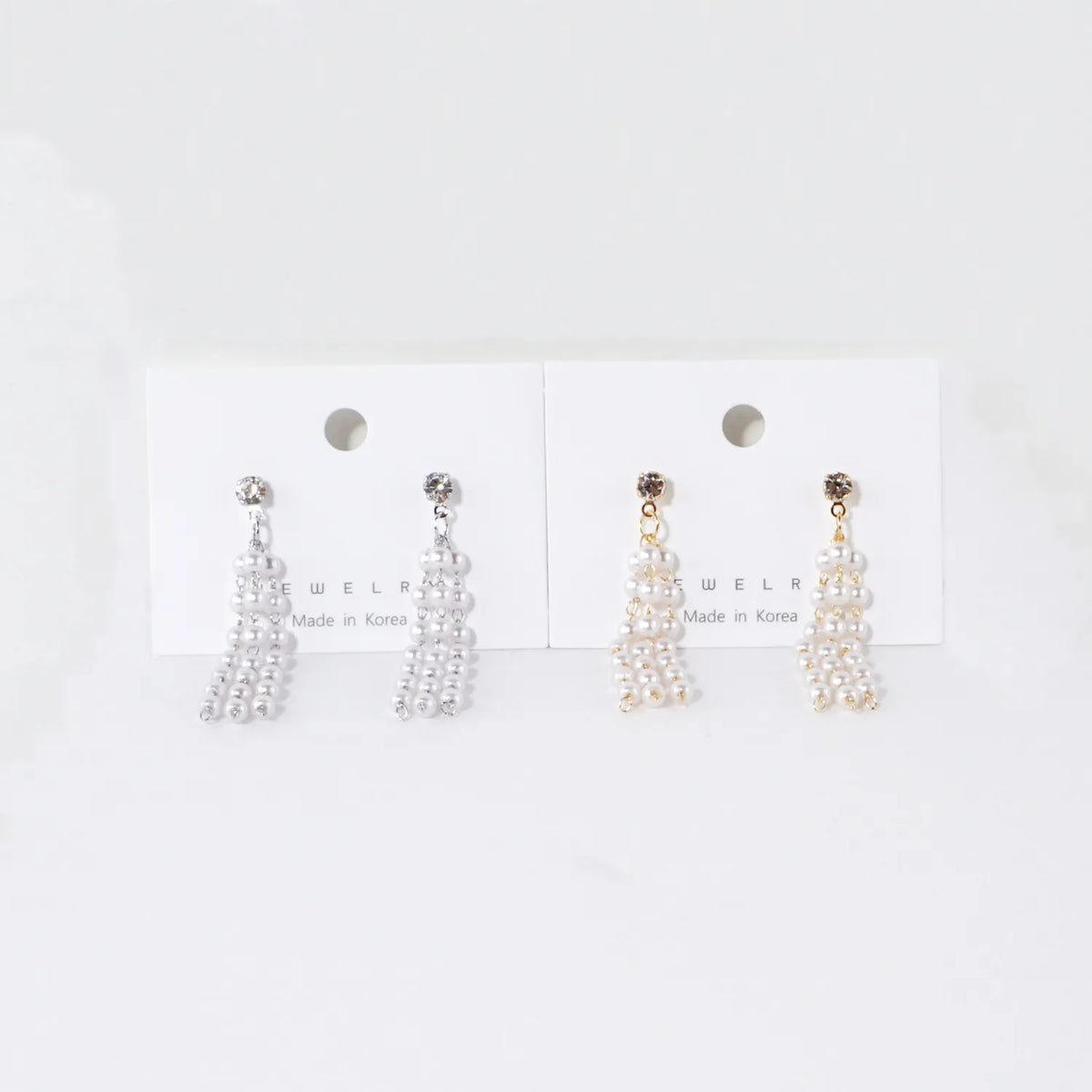 Tiny Pearl Fringe Drop Earrings