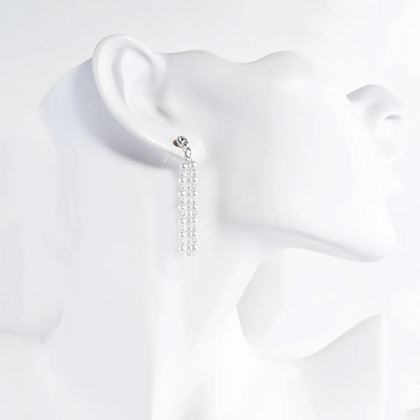Tiny Pearl Fringe Drop Earrings