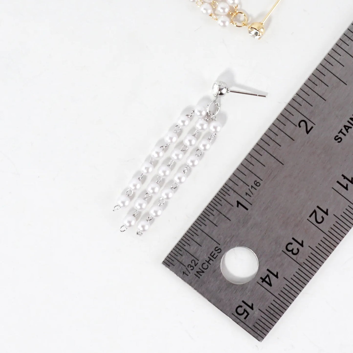 Tiny Pearl Fringe Drop Earrings