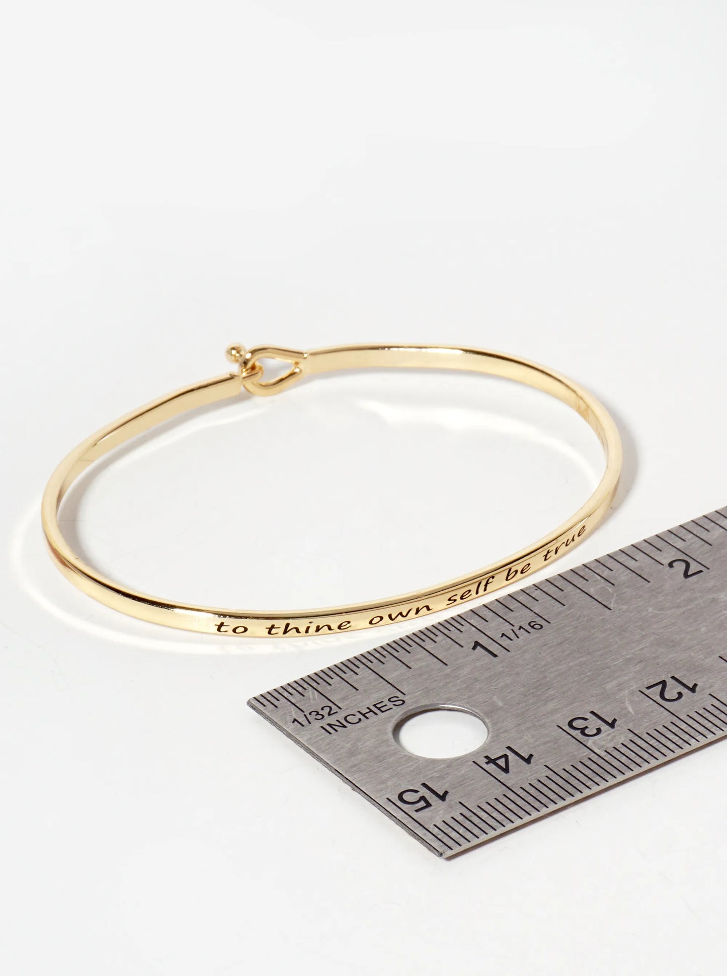 To-Thine-Own-Self-Be-True Engraved Inspirational Bangle Bracelet