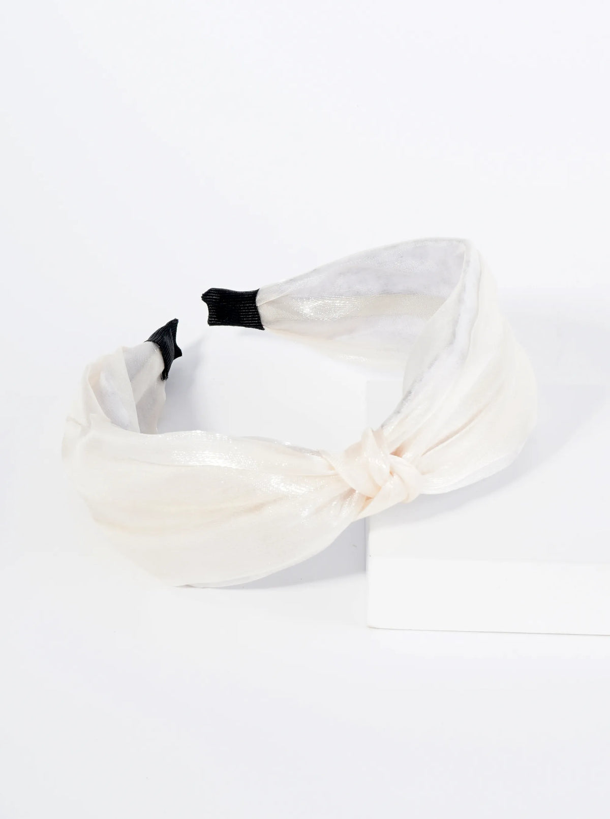 Top Knotted Mono Color Satin Headband