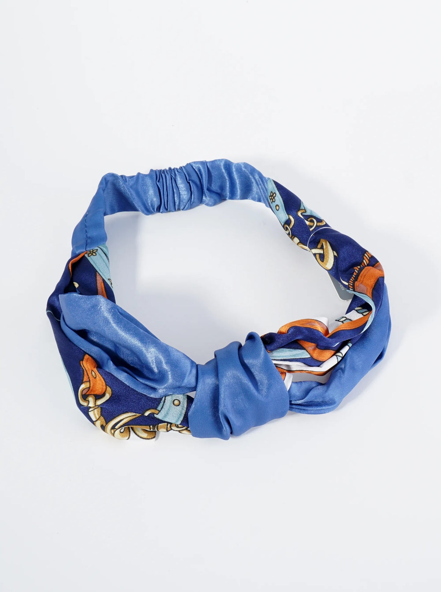 Top Knotted Printed Fabric Stretch Headband