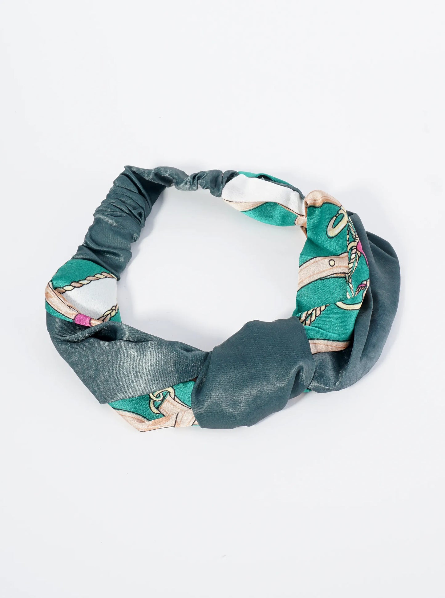 Top Knotted Printed Fabric Stretch Headband