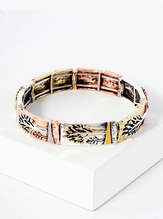 Tree-of-Life Metal Stretch Bracelet