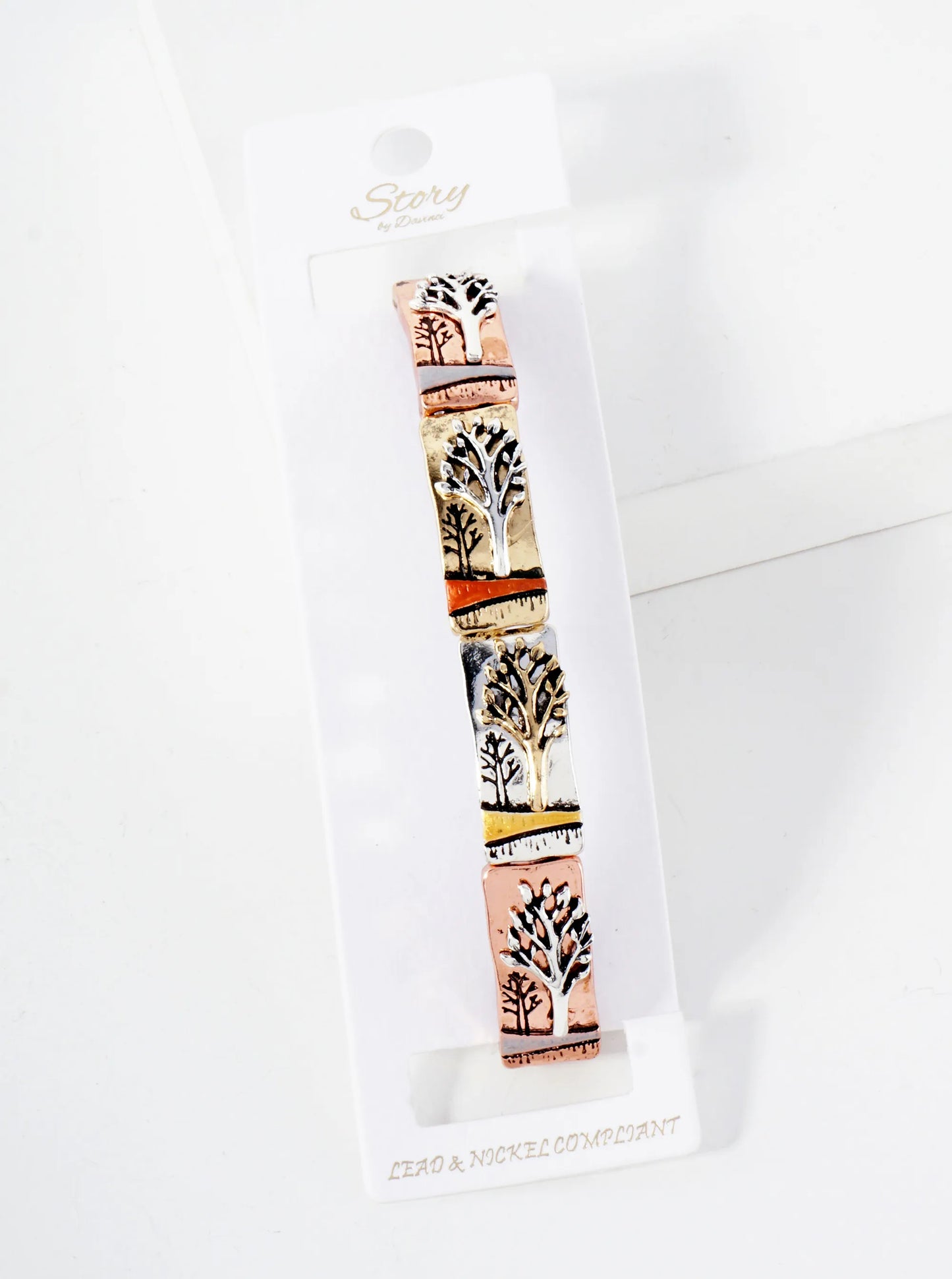 Tree-of-Life Metal Stretch Bracelet