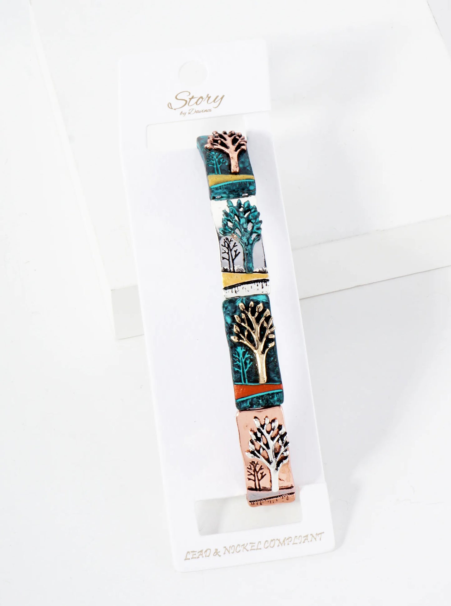 Tree-of-Life Metal Stretch Bracelet