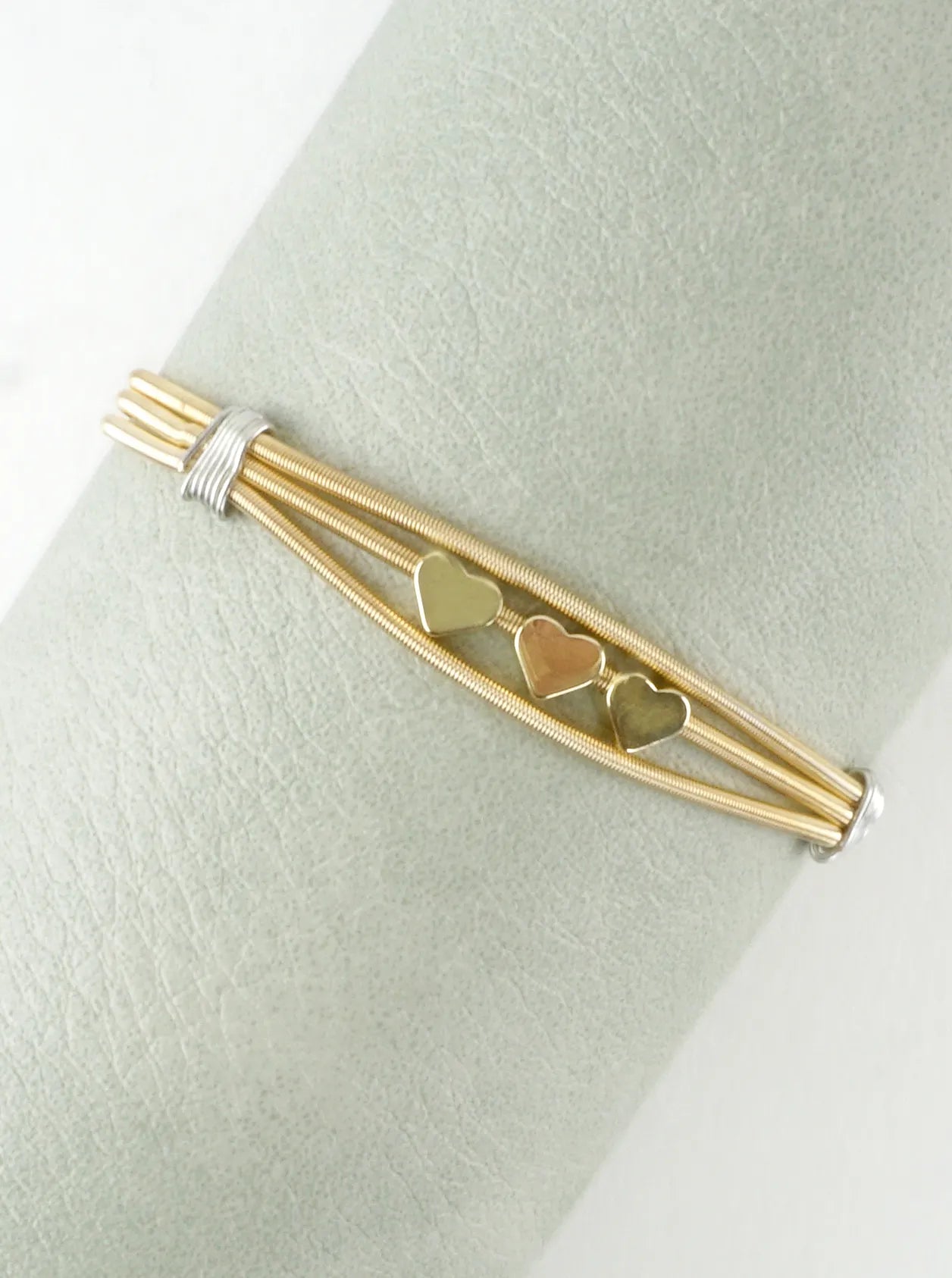 Triple Heart Stretch Spring Wire Bracelet