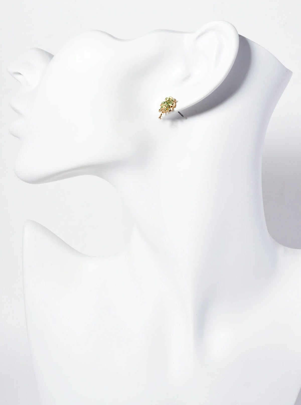 Tropical-Theme Crystal-Pave Palm-Tree Stud Earrings