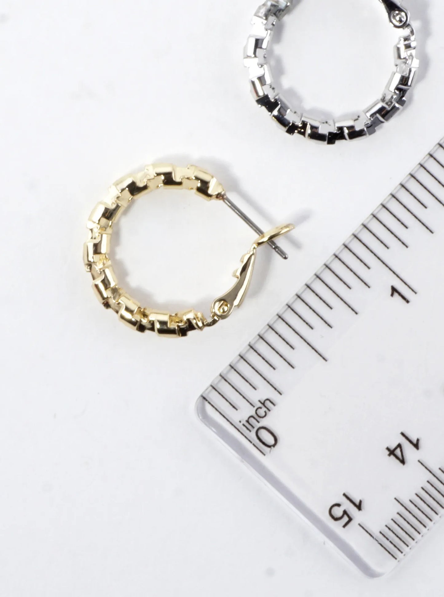 Twirl Texture Brass Hoop Earrings 0.75inch