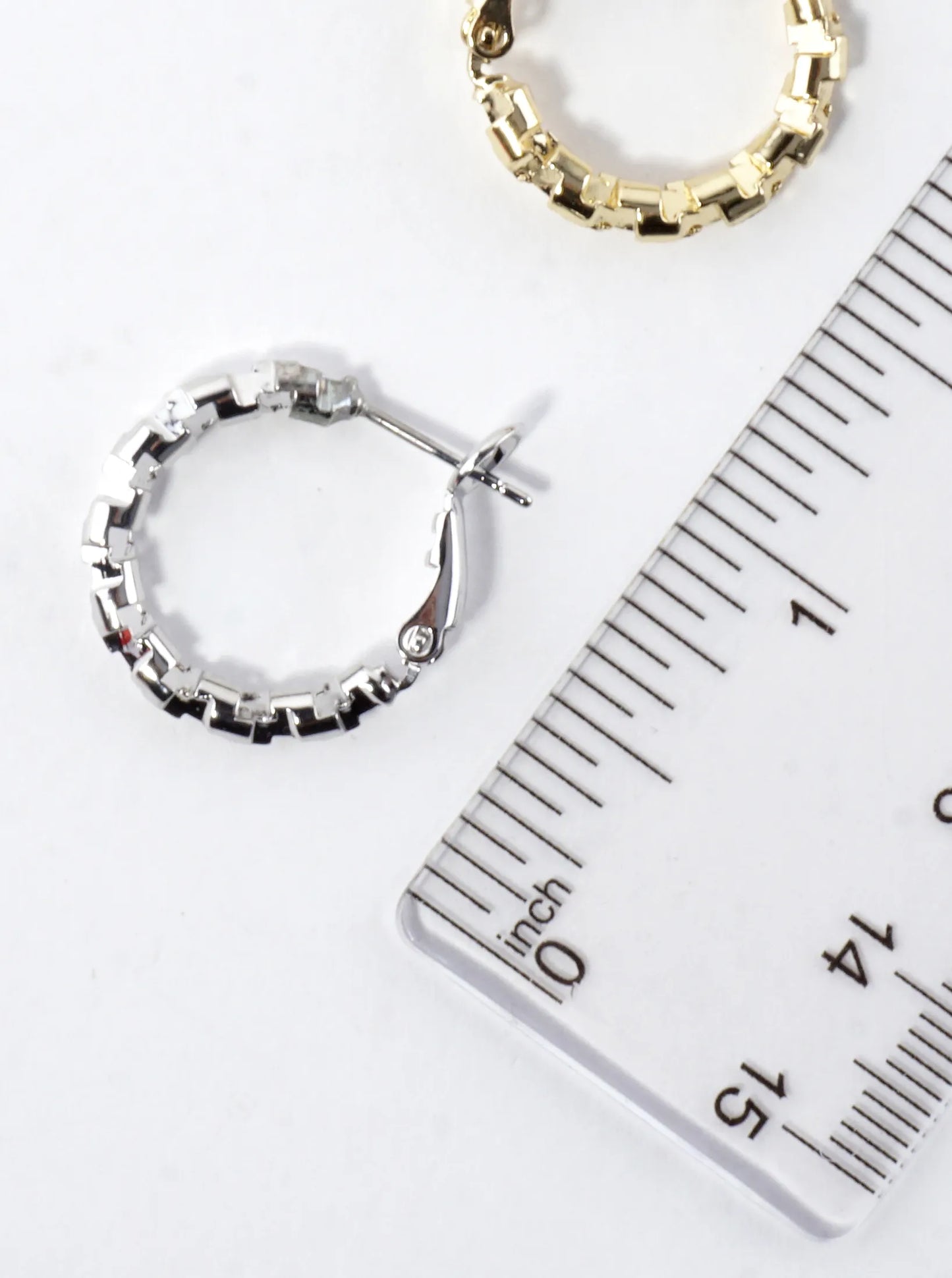 Twirl Texture Brass Hoop Earrings 0.75inch