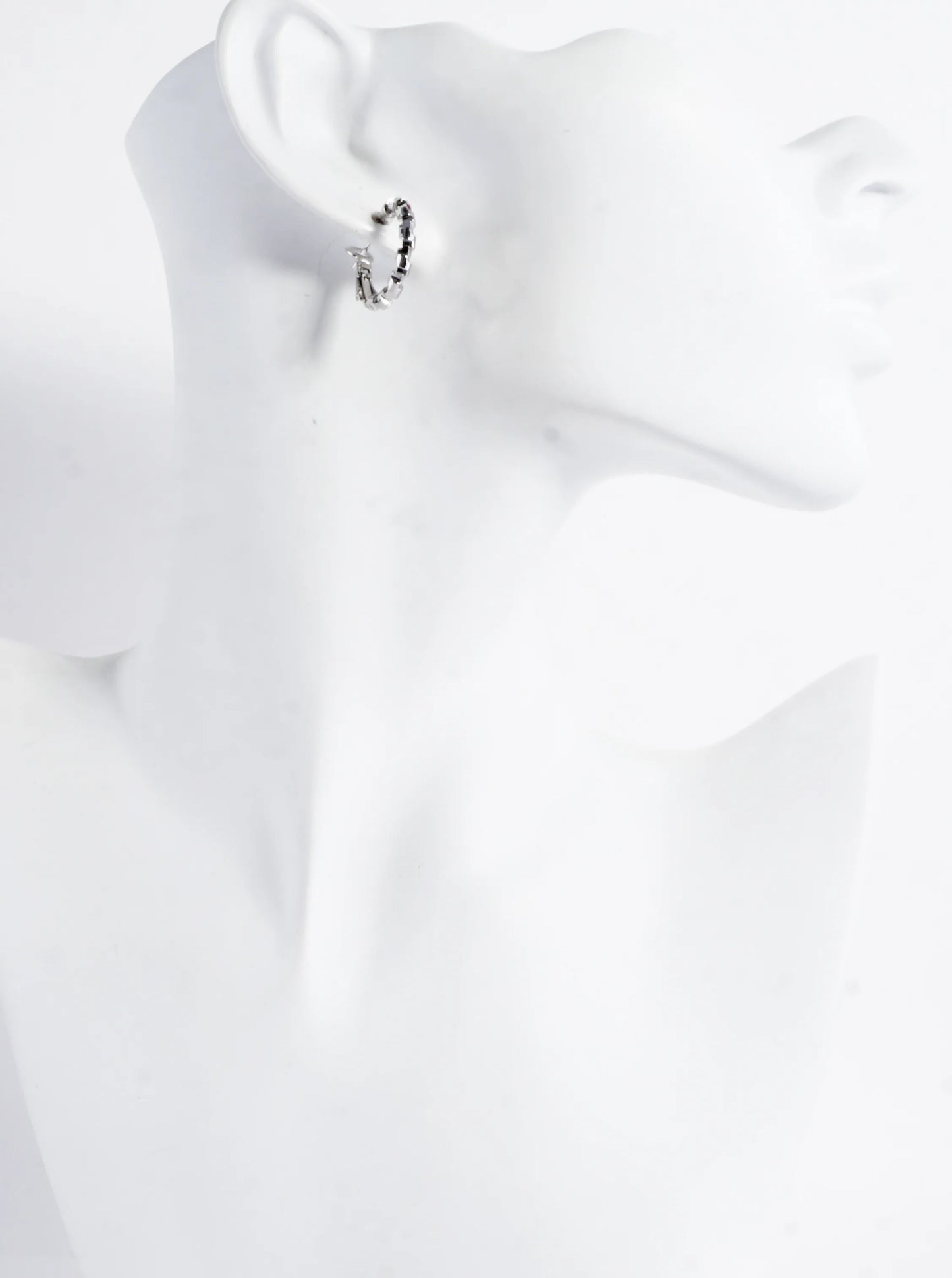 Twirl Texture Brass Hoop Earrings 0.75inch
